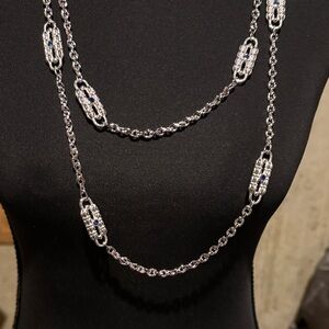Camrose & Kross Jacqueline Kennedy Silvertone Paperclip Necklace